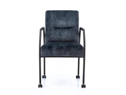 Vergaderstoel Albany Antraciet Velours Zwart 4-poots frame