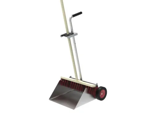 Staand blik met bezem,met straatbezem,steekplaat HxBxD 190x410x385mm
