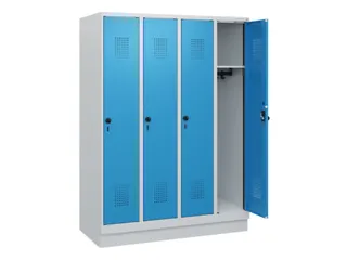 schoollocker,HxBxD 1630x1200x500mm,4vak,vak B 300mm,draaigrendel - 1