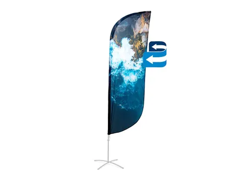Print Paddle voor Beach Flag Alu 205cm, 86x162cm Dubbelzijdig