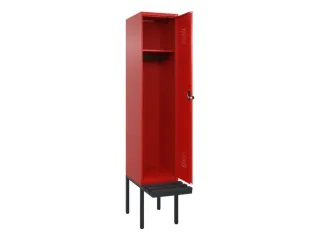 locker met bank,HxBxD 2120x400x815mm,1vak,vak B 400mm,draaigrendel - 1