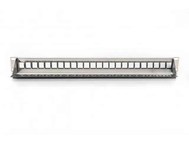 Modulair Patchpaneel 24-poorts Blank 1U Rackmontage Zwart RAL 9005