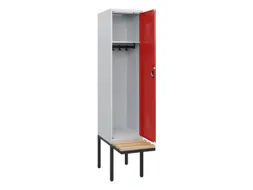 locker met bank,HxBxD 1950x400x815mm,1vak,vak B 400mm,cilinderslot