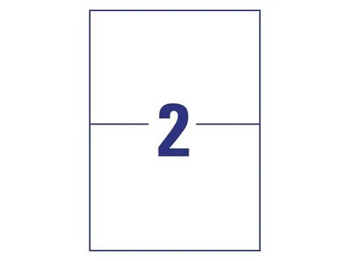 Etiket Avery Zweckform 3655-200 210x148mm A5 wit 400stuks