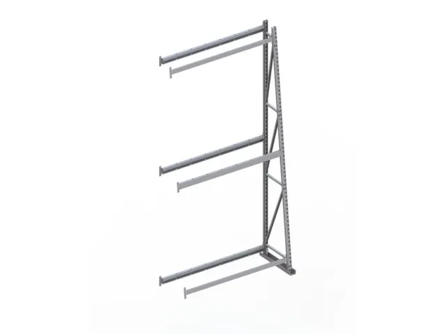 magazijnrek voor profielen,aanbouwveld,eenzijdig,HxBxD 3000x1400x500mm