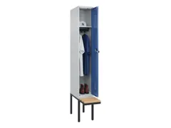 locker met bank,HxBxD 2120x300x815mm,1vak,vak B 300mm,draaigrendel