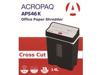 ACROPAQ APS46K - Papiervernietiger Kantoor Kijkvenster Cross-cut 14L P