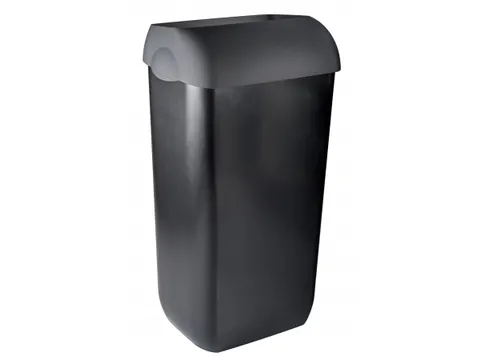 Kunststof Zwarte Afvalbak 23 liter Half Open