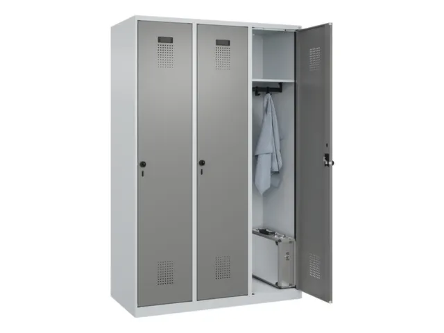 locker,HxBxD 1850x1200x500mm,3vak,vak B 400mm,draaigrendel