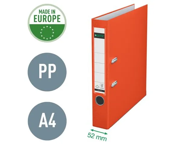 Ordner Leitz 1015 A4 50mm PP lichtrood