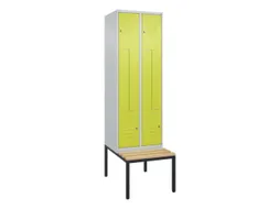 Z-garderobekast,HxBxD 2120x600x815mm,2vak,vak B 300mm,cil.-slot