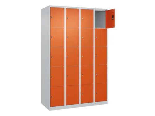 lockerkast HxBxD 1850x1200x500mm 4x5vakken cil.-slot staand op vloer