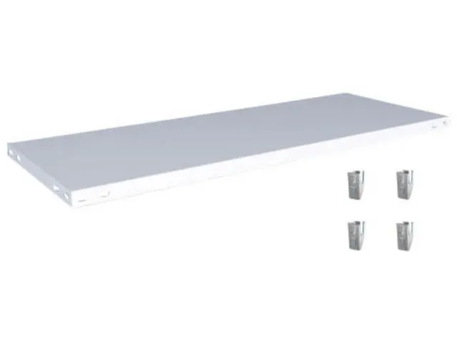 legbord,v. magazijnstelling,BxD 1300x500mm,vakl. 185kg,staal,RAL7035