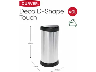 Push Bin Decobin 40 Liter Prullenbak 40 Liter Metallic - 6