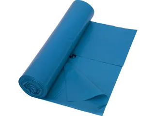Vuilniszak 45 micron LDPE 80x100 cm 120L blauw rol 25 stuks - 1
