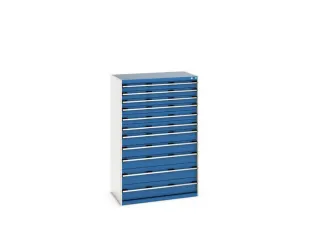 ladekast HxBxD 1600x1050x650mm 11laden RAL7035 front RAL5010 - 8