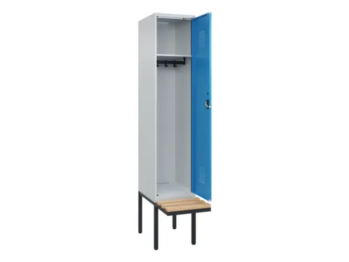 locker met bank,HxBxD 2120x400x815mm,1vak,vak B 400mm,cilinderslot