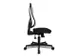 Siège Bureau Pivotant Assise Noir Dossier Maille Blanc
