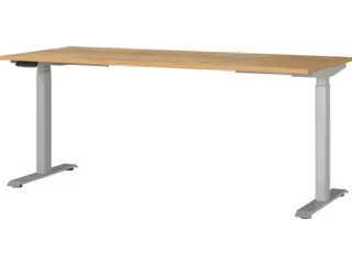 Elektrisch ihv bureau,HxBxD 720-1200x1800x800mm,blad Navarra-eiken - 1
