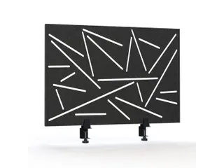Akoestisch Bureaupaneel met patroon uitsnede 60x75cm Zwart - 5