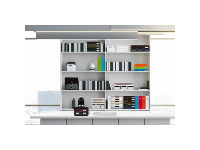 Ladenbox Modulo A4 5 Gesloten Laden Black Office Wit/Harlekijn