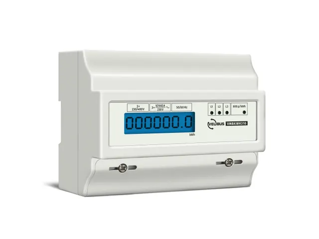 Driefasige KWH-Meter Voor DIN-Rail Montage - 7Modules - Professioneel