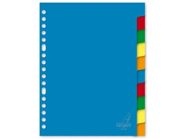 Tabblad Kangaro A5 blanco PP 120 micron assorti 17-gaats 10-delig