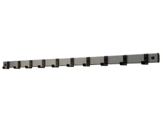 Wandgarderobe HIQ 10 haken zwart aluminiumgrijs - 1