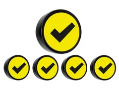 Impressiemagneet Check 35mm Geel