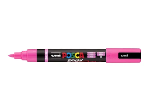 Paintmarker Uni POSCA PC-5BR brushpunt M roze