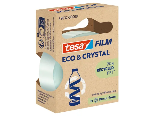 Plakband Tesa eco&crystal 59032 19mmx10m transparant blister