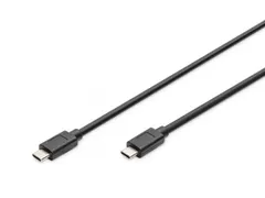 USB Type-C-aansluitkabel Type-C naar C 1m Gen2 5A 10GB 3.1versie Zwart