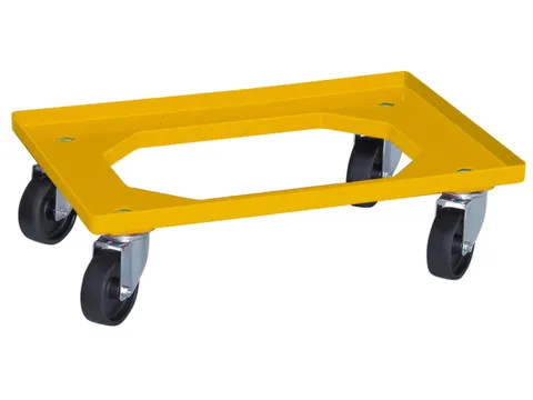 Bakonderwagen 250kg Lxb 600x400mm Kunststof Wielen Geel