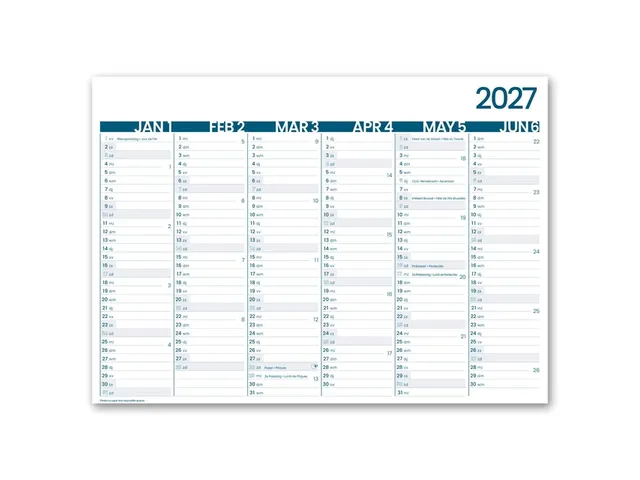 6-Maandkalender 2027 INNI Groot Memento 430x320mm