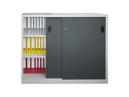 schuifdeurkast,HxBxD 1200x1500x600mm,RAL7035,front RAL7016