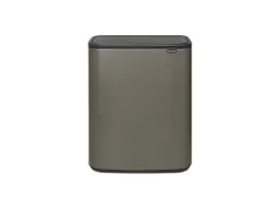 Afvalbak Bo Touch Bin 2x30 Liter Platina
