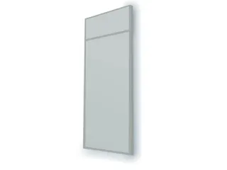 massieve wand,B 1200mm,wandkleur RAL7035,afdekprofielen RAL7035 - 2