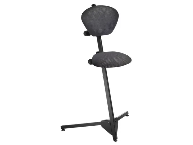 Stahulp Staalbuis Beklede Zitting Onderstel Zwart Textiel Beige/Bruin