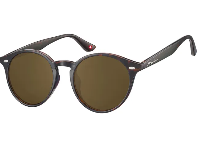 Zonnebril Montana met bruin rond glas turtle