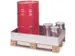 Bac De Rétention Palettisable 2X200L Vol. De Rétention 210L Acier