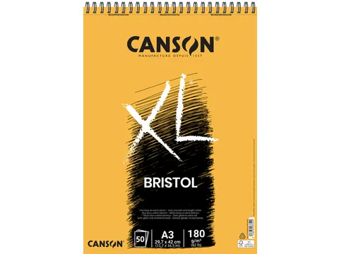 Bristolpapier Canson XL Bristol 50vel 180gr A3 extra wit