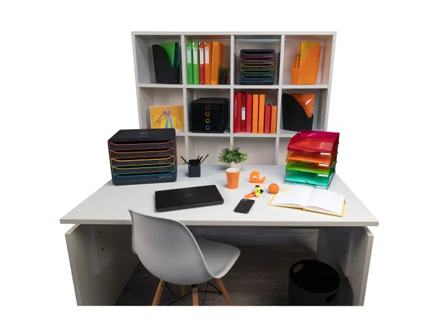 Module de classement Big Box 4 tiroirs Black Office - Noir/arlequin