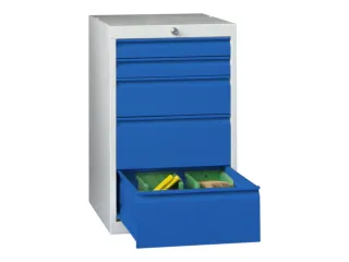 ladekast HxBxD 800x500x600mm 5laden slot RAL7035 front RAL5010 - 2