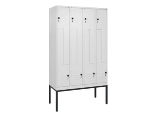 Z-garderobekast,HxBxD 2120x1200x500mm,vak B 150/300mm,draaigrendel - 1