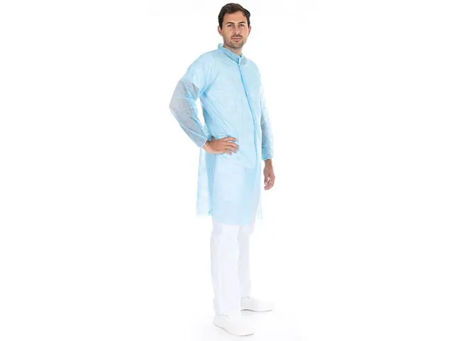Hygonorm 27406 Bezoekersjassen met drukknopen PP Blauw maat XL