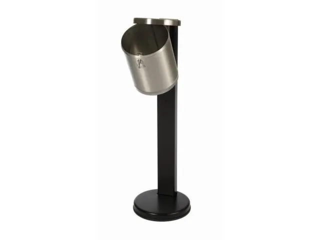Staande asbak van RVS,H 825mm,RVS