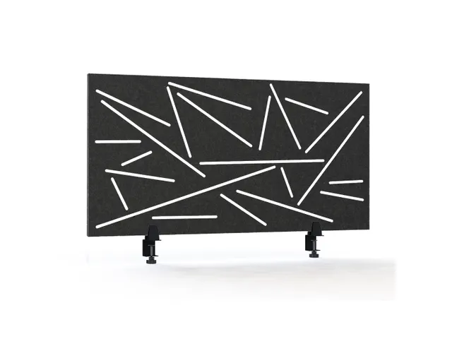 Ecran de séparation acoustique motif découpé 60x120cm Noir