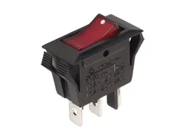 Vermogen Rockerschakelaar 10a-250v Spst On-off Rood Neonlampje