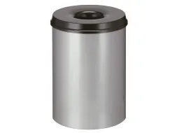 Vlamdovende Papierbak 30 Liter Aluminiumgrijs