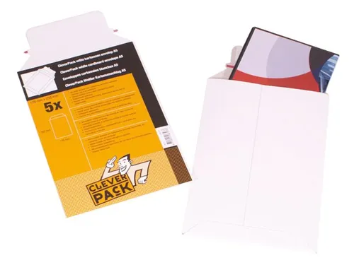 Envelop CleverPack karton B4 250x353mm wit pak à 5 stuks